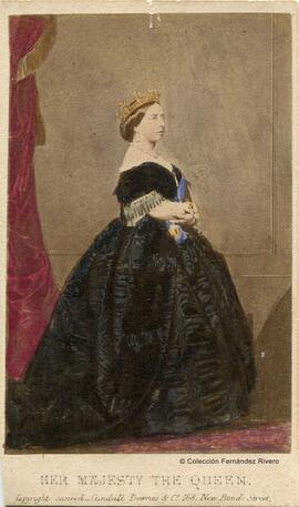 Londres, retrato de la reina Victoria de Inglaterra tomada el 14 de noviembre de 1861. Charles Clifford.