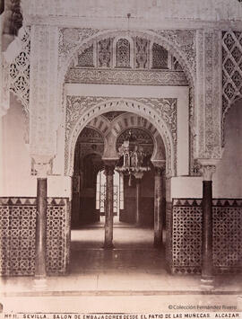Sevilla, Alcázar, Salón de Embajadores desde el Patio de las Muñecas. E. Beauchy.