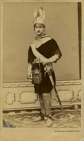 Granada, retrato de Diego Muñoz-Cobo Jimenez disfrazado de soldado antiguo. Guillermo García.