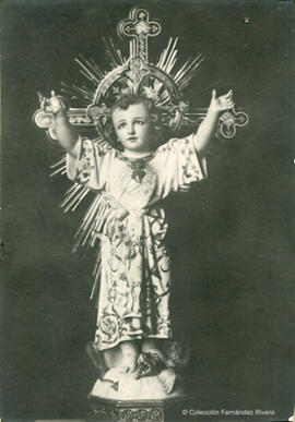 Málaga, imagen del Niño Jesús que se encuentra en la capilla del Colegio de San Estanislao de Málaga. Fotógrafo desconocido.