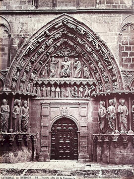 Burgos, catedral, portada de la Coronería. J. Laurent.