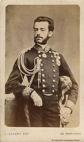 Retrato de Amadeo de Saboya. J. Laurent.