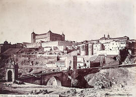 Toledo, Alcázar y puente de Alcántara. J. Laurent.