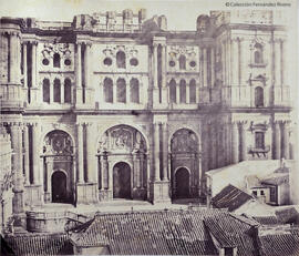 Málaga, catedral, fachada principal. Masson.