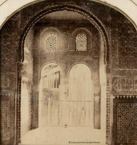 Granada, Alhambra, ajimez en el Salón de Embajadores. J. Andrieu.