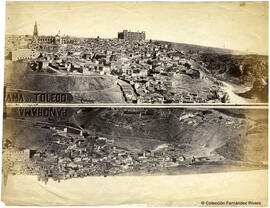 Toledo, panorámica desde la Virgen del Valle (desde el oeste, en dos partes). J. Laurent.
