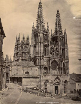 Burgos, Catedral, fachada principal. Francis Frith & Co.