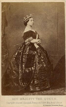Londres, retrato de la reina Victoria de Inglaterra tomada el 14 de noviembre de 1861. Charles Clifford.