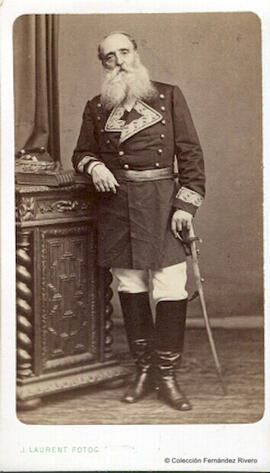 Madrid, retrato del general Blas Pierrad y Alcedar.  J. Laurent.