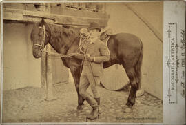 Retrato de un hombre con su caballo. Juan Manuel Ocaña.