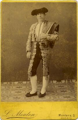 Madrid, retrato del torero Salvador Sánchez Povedano (Frascuelo). L. Mouton.