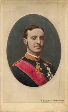 Madrid, retrato ovalado de Alfonso XII. Luis Moratalla.