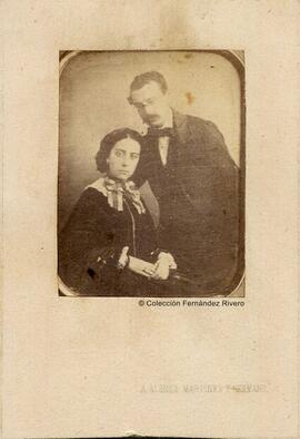 Madrid, retrato de una pareja, reproducción de un daguerrotipo. A. Alonso Martínez y Hermano.