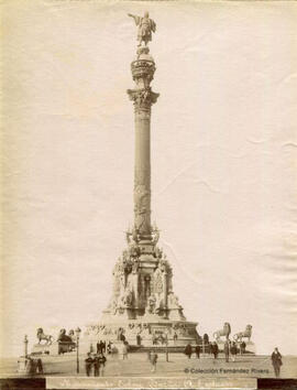 Barcelona, Monumento a Cristobal Colón en la Plaza del Portal de la Paz. Antonio Esplugas.