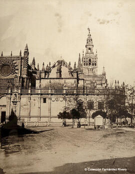 Sevilla, la Catedral desde la Puerta del León. Francisco Leygonier.