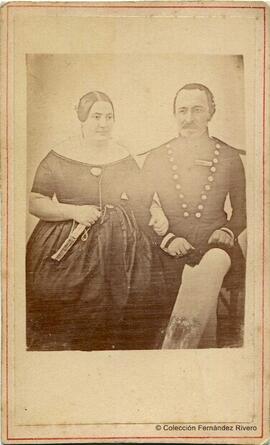 Mahón, retrato de José Gálvez y Rodríguez y su hermana Emilia Huots, él de Sevilla, ella de Mahón. Leon Bravy.
