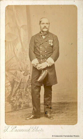 Madrid, retrato del almirante Juan Bautista Topete. J. Laurent.