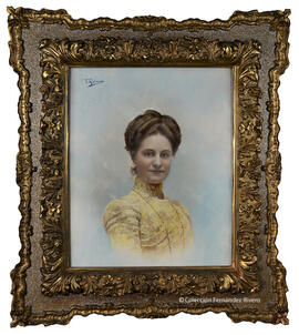 Córdoba, retrato de María Dolores Sánchez Molina, esposa del torero Rafael Guerra Bejarano (Guerrita). Tomás Molina.