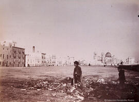Cádiz, la ciudad y la catedral desde el Paseo del Vendaval. Fotógrafo desconocido