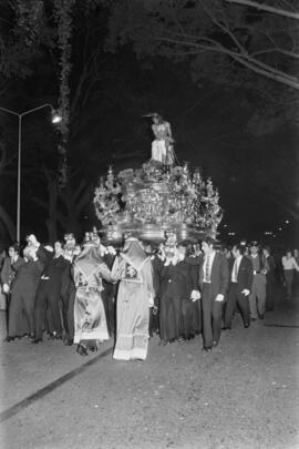 Semana Santa de Málaga. Nuestro Padre Jesús de la Columna. Lunes Santo. Marzo de 1972. España.