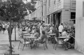 Cafetería Solymar. Plaza de la Marina. Agosto de 1963. Málaga, España.