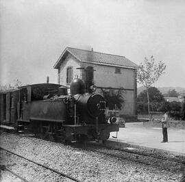 Estación de El Palo con tren suburbano. Hoy Avenida de Salvador Allende. Málaga. 1912. España. Colección Gonzalo de Castro-106
