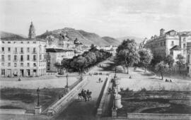 Grabado Puente de Tetuán. Litografía de 1860