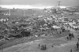 Viviendas derribadas en el Arroyo del Cuarto. 1958-12. Inundaciones del 4 de diciembre de 1958. M...