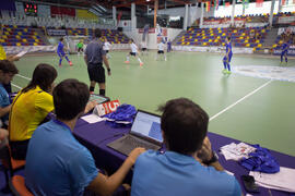 Partido Alemania contra Ucrania. 14º Campeonato del Mundo Universitario de Fútbol Sala 2014 (FUTSAL). Antequera. Julio de 2014