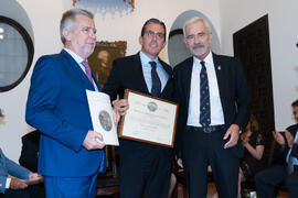 Entrega del título Socio de Honor a la Fundación Unicaja. 230º Aniversario de la Sociedad Económica Amigos del País. Plaza de la Constitución. Septiembre de 2019