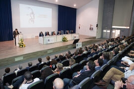 Intervención de Ernesto Pimentel. Homenaje en recuerdo del profesor José María Troya. Salón de Actos de la Escuela Técnica Superior de Ingeniería Informática. Octubre de 2016