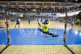 Partido Universidad de Barcelona - Universidad de Frankfurt. Categoría masculina. Campeonato Europeo Universitario de Balonmano. Antequera. Julio de 2017