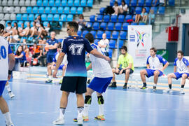 Partido Universidad de Málaga - Universidad de Barcelona. Categoría masculina. Campeonato Europeo Universitario de Balonmano. Antequera. Julio de 2017