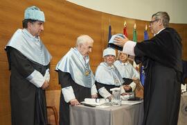 Investidura como "Doctores Honoris Causa" de Antonio García Berrio y Pilar Palomo Vázquez por la Facultad de Filosofía y Letras de la Universidad de Málaga. Edificio del Rectorado. Junio de 2024