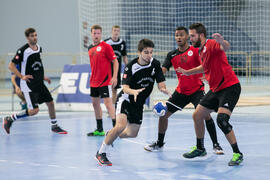 Partido Universidad de Montpellier - Universidad de Basilea. Categoría masculina. Campeonato Europeo Universitario de Balonmano. Antequera. Julio de 2017