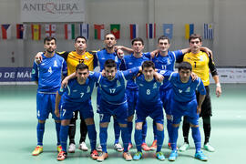 Jugadores de Azerbaiyán. Partido Bielorrusia contra Azerbaiyán. 14º Campeonato del Mundo Universi...