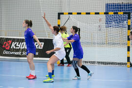 Partido Universidad de Aveiro - Universidad de Primorska. Categoría femenina. Campeonato Europeo Universitario de Balonmano. Antequera. Julio de 2017