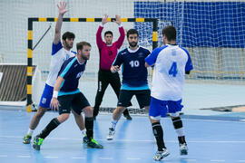 Partido Universidad de Málaga - Universidad de Barcelona. Categoría masculina. Campeonato Europeo Universitario de Balonmano. Antequera. Julio de 2017