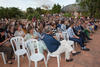 Asistentes al acto de bienvenida al alumnado de intercambio internacional de la Universidad de Má...