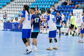 Partido Universidad de Málaga - Universidad de Barcelona. Categoría masculina. Campeonato Europeo Universitario de Balonmano. Antequera. Julio de 2017
