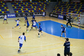 Partido Universidad de Barcelona - Universidad de Frankfurt. Categoría masculina. Campeonato Europeo Universitario de Balonmano. Antequera. Julio de 2017