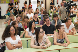 Asistentes al acto de graduación del alumnado del CIE de la Universidad de Málaga. Centro Interna...