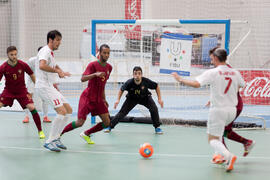 Partido Portugal contra Irán. 14º Campeonato del Mundo Universitario de Fútbol Sala 2014 (FUTSAL). Antequera. Julio de 2014