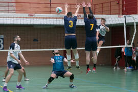 Partido UCAM - Universidad de Almería. Campeonato de España Universitario de Voleibol. Complejo Polideportivo Universitario. Abril de 2018