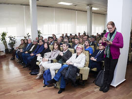 Público asistente a la toma de posesión de Ana José Cisneros Ruiz como nueva decana de la Facultad de Ciencias Económicas y Empresariales de la Universidad de Málaga. Campus de El Ejido. Enero de 2025