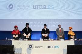 Mesa presidencial. Apertura del Curso Académico 2024/2025 de la Universidad de Málaga. Paraninfo. Septiembre de 2024
