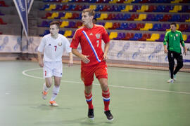 Partido Rusia contra Bielorrusia. 14º Campeonato del Mundo Universitario de Fútbol Sala 2014 (FUTSAL). Antequera. Julio de 2014