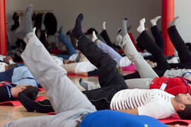 Taller de Yoga. 3º Congreso Internacional de Actividad Físico-Deportiva para Mayores de la Universidad de Málaga. Palacio de Ferias y Congresos de Málaga. Marzo de 2009