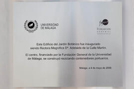 Inauguración del Jardín Botánico de la Universidad de Málaga. Campus de Teatinos. Abril de 2009