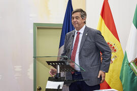 Teodomiro López. Toma de posesión de Ana José Cisneros Ruiz como nueva decana de la Facultad de Ciencias Económicas y Empresariales de la Universidad de Málaga. Campus de El Ejido. Enero de 2025